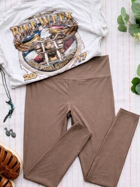 Athleta Brown Leggings High Rise 7/8 Tight Athletic Yoga Pants